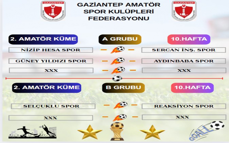 2. AMATÖR KÜME MAÇ PROGRAMI AÇIKLANDI.